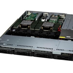 Servidor Supermicro SuperServer SYS-611C-TN4R 1U, Xeon 4ª/5ª Geração, 4 Baias Hot-Swap, PCIe 5.0