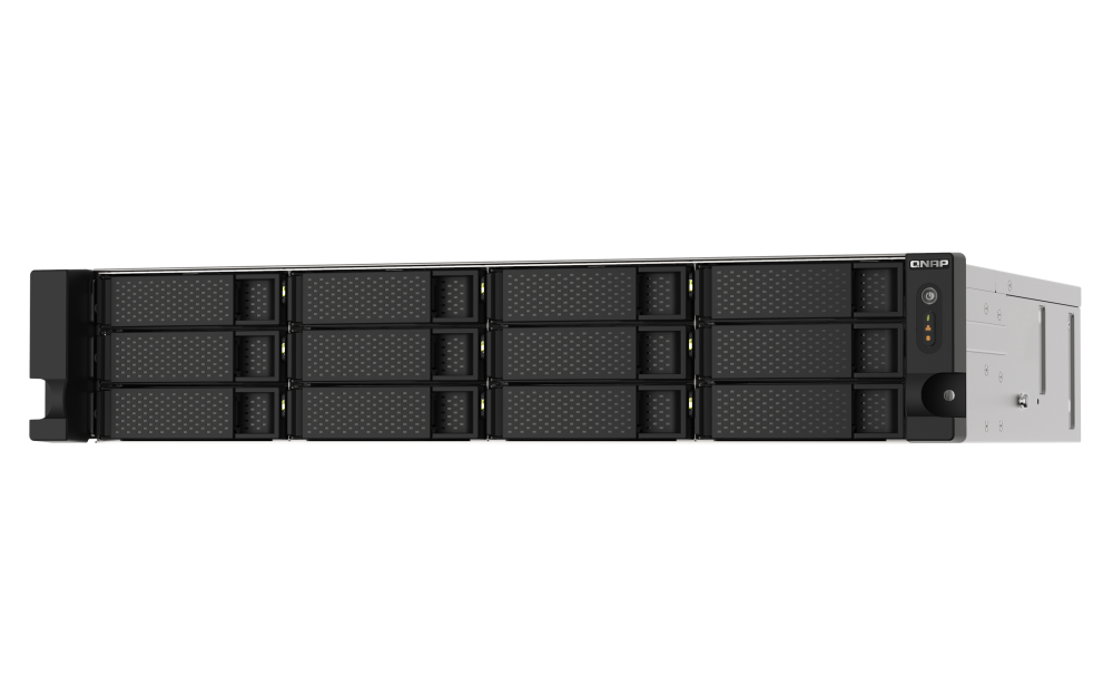QNAP TS-1273AU-RP-8G NAS 12 Baias Rackmount, AMD Ryzen V1500B, 8GB DDR4, 2x 2.5GbE, Fonte Redundante