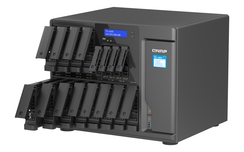 QNAP TS-1655-8G NAS 16 Baias, Intel 8 Núcleos, 2.5GbE, 8GB DDR4 - Imagem 3