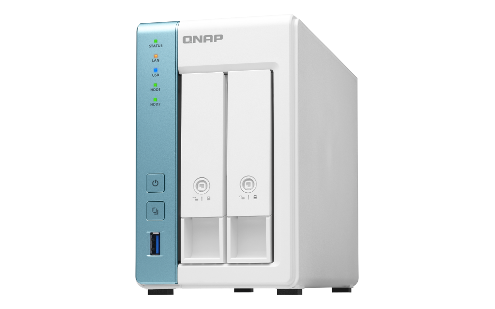 Servidor NAS QNAP TS-231K, 2 Baias, Quad-Core 1.7GHz, 1GB RAM DDR3, Branco
