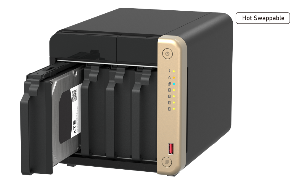 QNAP TS-464-8G NAS 4 Baias, Intel Quad-Core, 2.5GbE, 8GB RAM DDR4 - Imagem 3