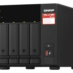 QNAP TS-473A-8G NAS AMD Ryzen V1500B, 4 Baias, 8GB RAM, 2x 2.5GbE, 2x PCIe, M.2 NVMe
