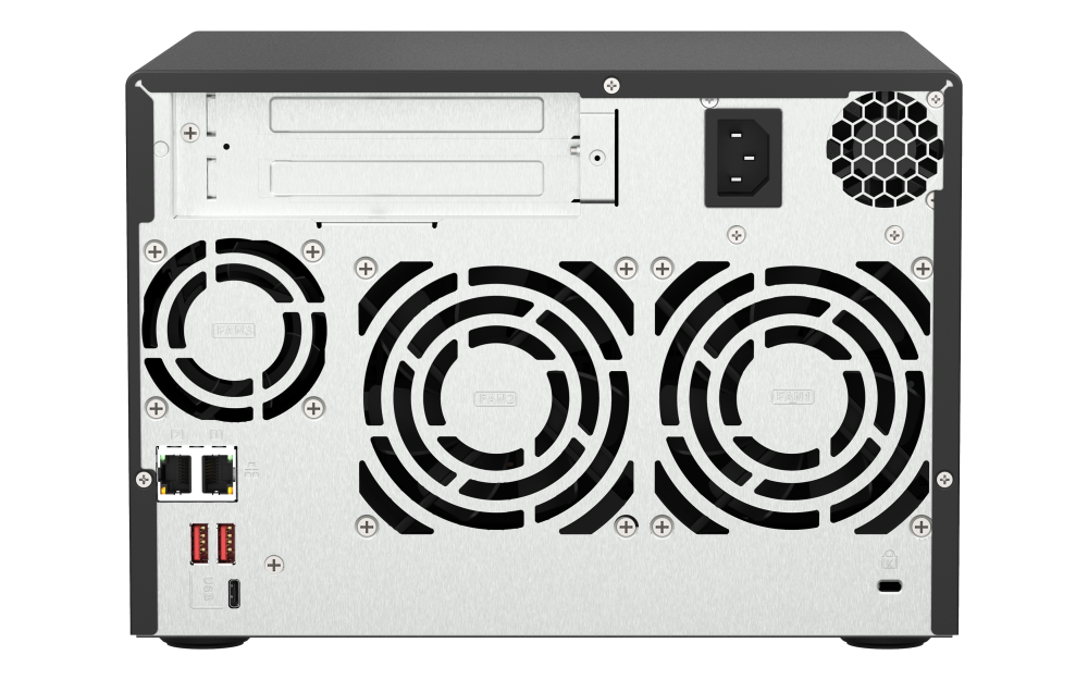 Servidor NAS QNAP TS-673A-8G com AMD Ryzen V1500B, 8GB DDR4, 6 Baias, 2x 2.5GbE, Expansão PCIe e Suporte a QTS/QuTS hero - Imagem 2