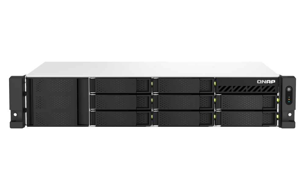 QNAP TS-873AeU-RP-4G NAS Rack 2U Ryzen V1500B, 4GB RAM, 2x 2.5GbE, Redundância de Energia