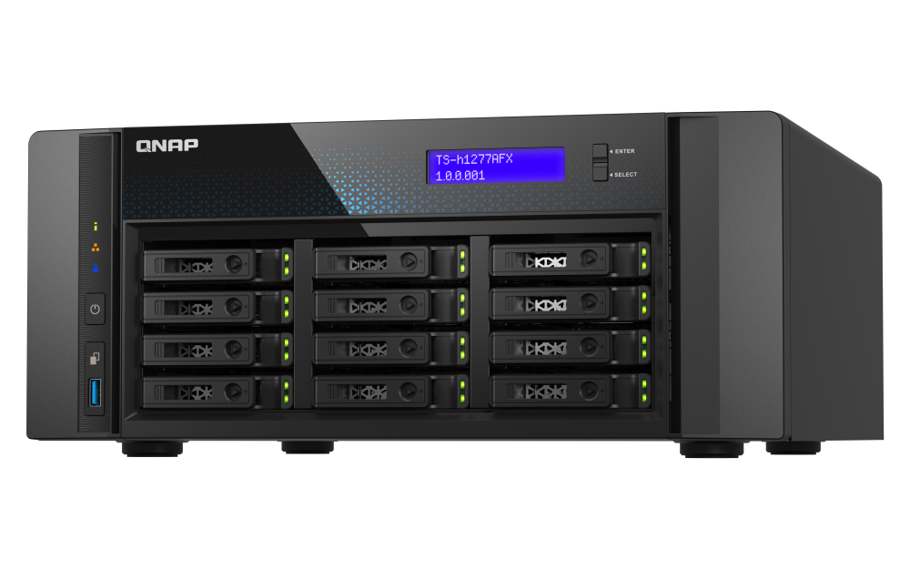 QNAP TS-h1277AFX-R7-32G – Storage NAS All-Flash 12 Baias com AMD Ryzen 7 e 32GB DDR5 ECC