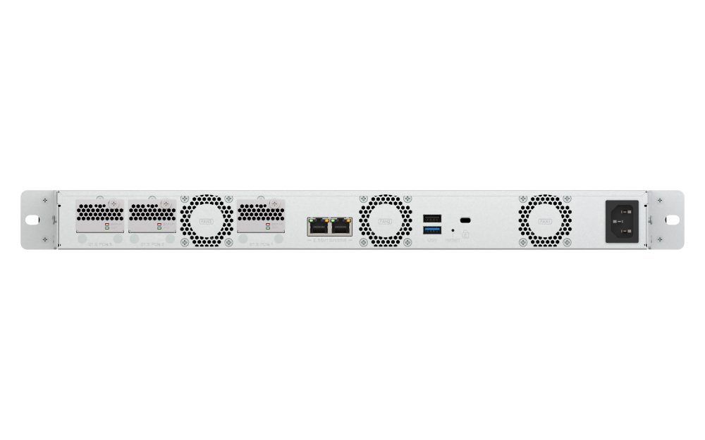 QNAP TS-h765eU-8G NAS 1U Short Depth, Intel Atom x7405C, 8GB DDR5 ECC, 2x 2.5GbE, QuTS hero - Imagem 2