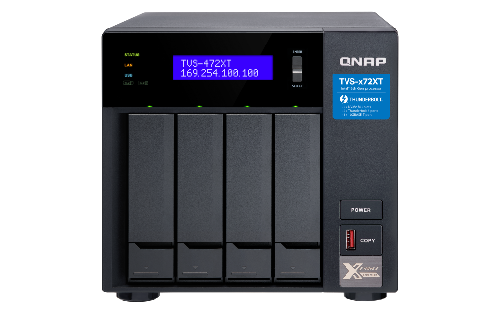 QNAP TVS-472XT-PT-4G (Legacy) - Storage NAS Profissional com Thunderbolt 3 | Vircos - Imagem 8