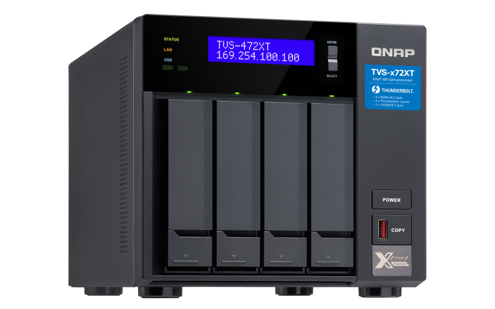 QNAP TVS-472XT-PT-4G (Legacy) - Storage NAS Profissional com Thunderbolt 3 | Vircos - Imagem 7