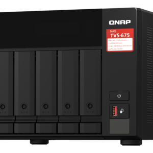 QNAP TVS-675-8G NAS Torre, 6 Baias, 8GB DDR4, 2x 2.5GbE, HDMI 4K