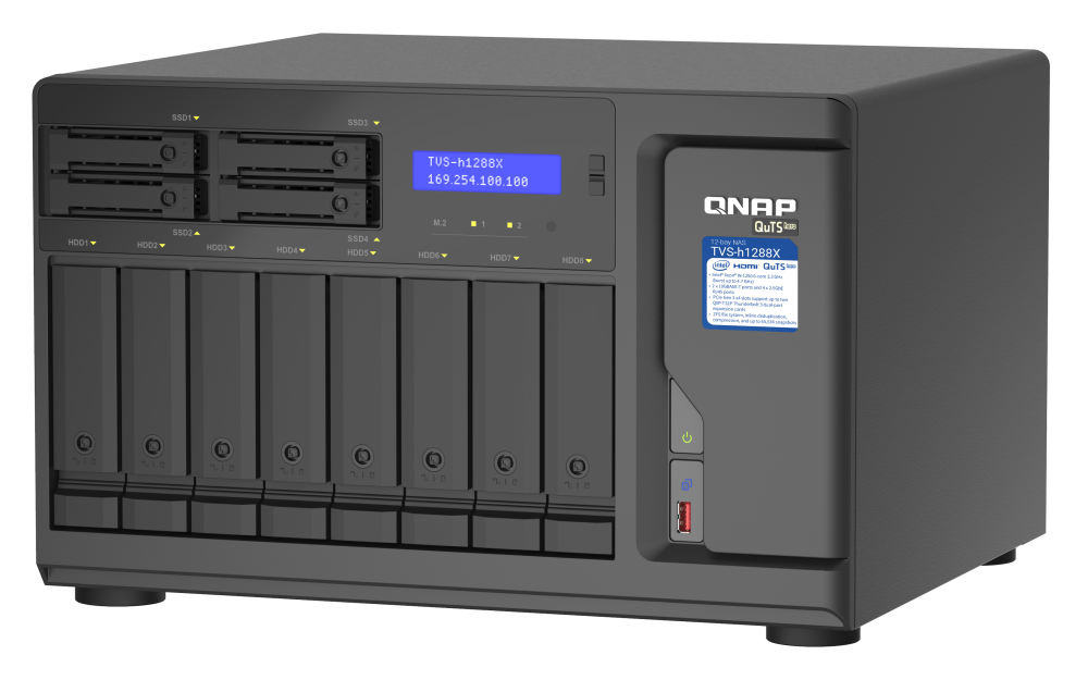 TVS-h1288X-W1250-16G - Storage NAS Enterprise com Intel® Xeon® W-1250 e Sistema QuTS hero - Imagem 3