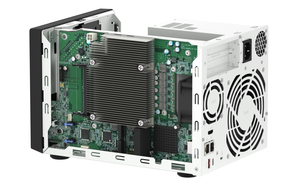 QNAP TVS-h474-PT-8G NAS Intel Pentium G7400, 8GB DDR4, 4 Baias, 2.5GbE, HDMI - Imagem 4