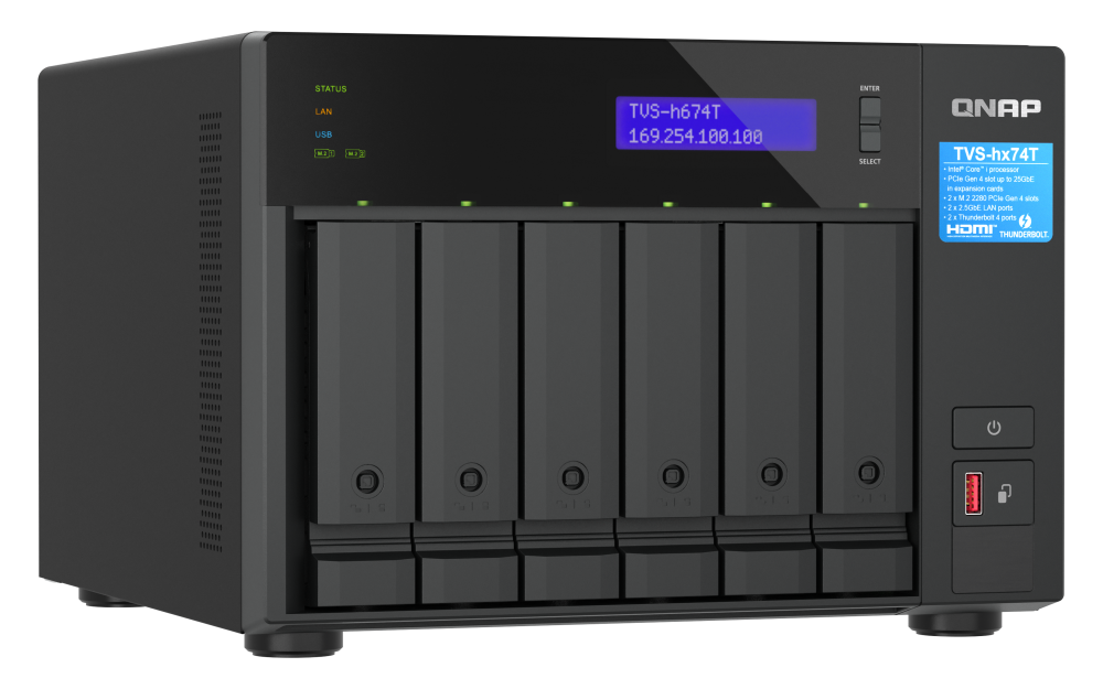 QNAP TVS-h674T-i5-32G - NAS Profissional com Thunderbolt 4 e Intel Core i5 para Criadores de Conteúdo | Vircos - Imagem 5