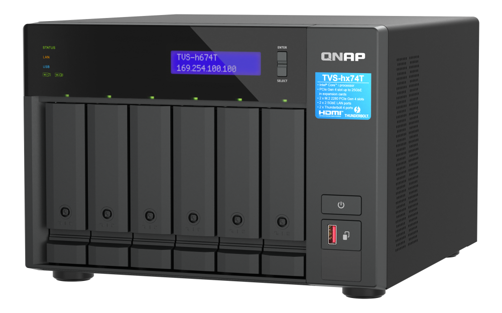 QNAP TVS-h674T-i5-32G - NAS Profissional com Thunderbolt 4 e Intel Core i5 para Criadores de Conteúdo | Vircos - Imagem 3