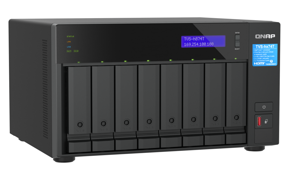 QNAP TVS-h874T-i7-32G - Storage NAS Thunderbolt 4 com Intel Core i7 | Vircos - Imagem 3