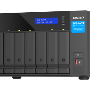 Servidor NAS QNAP TVS-h874 Intel Core i5 32GB DDR4, 8 Baias SATA, M.2 PCIe Gen4, 2.5GbE/10GbE, HDMI, QuTS hero