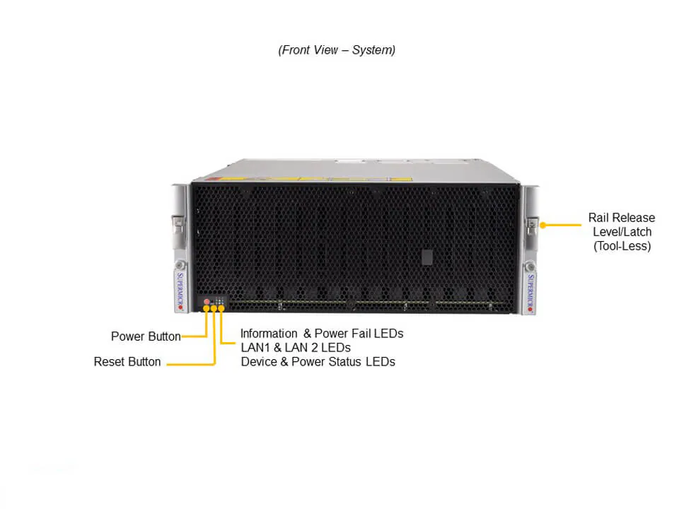Servidor Supermicro SSG-540P-E1CTR45H 4U, 45 Baias 3,5", Xeon Scalable, PCIe 4.0, 2x 10GbE - Imagem 4