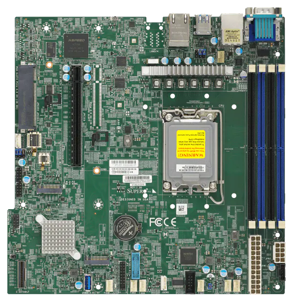 Servidor Supermicro SuperServer SYS-111R-M 1U, 8 Baias 2.5", Xeon E-2400, DDR5, 2x 1GbE, Fonte 600W - Imagem 2