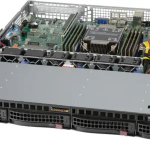 Servidor Supermicro SYS-510P-MR 1U Xeon 3ª Geração, 4 Baias NVMe/SAS/SATA, PSU Redundante