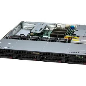Servidor Supermicro SuperServer SYS-511R-M – 1U, Xeon E-2400, 4 Baias Hot-Swap, PCIe 5.0, DDR5 ECC, 2x GbE