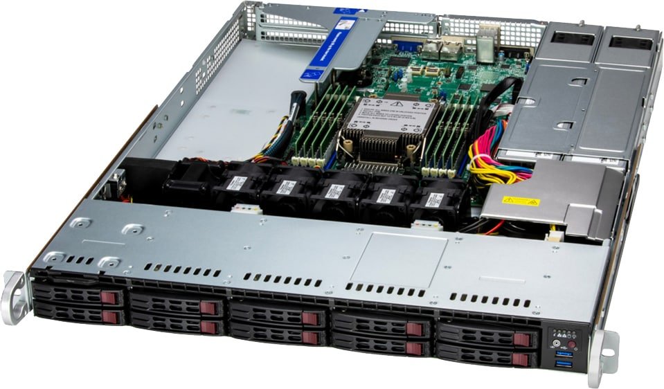 Servidor Supermicro SuperServer SYS-112B-WR 1U, Xeon 6, DDR5, PCIe 5.0, até 10x NVMe/SAS, Dual PSU