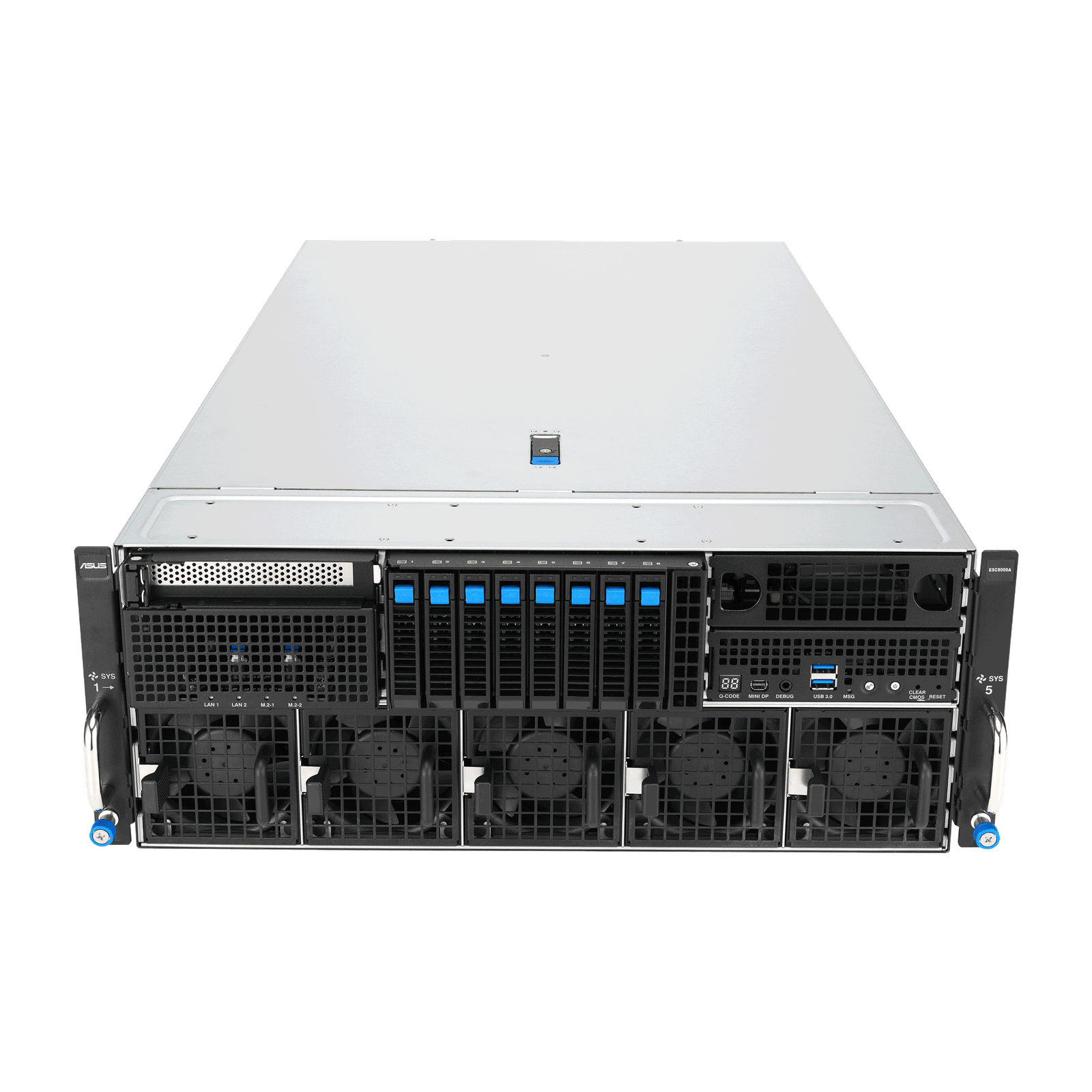 ASUS ESC8000-E12 – Servidor GPU 4U com 8x GPUs NVIDIA H200 / RTX 6000 Blackwell / Intel Gaudi 3, Dual Intel Xeon 6, DDR5 e NVMe PCIe 5.0 - Imagem 2