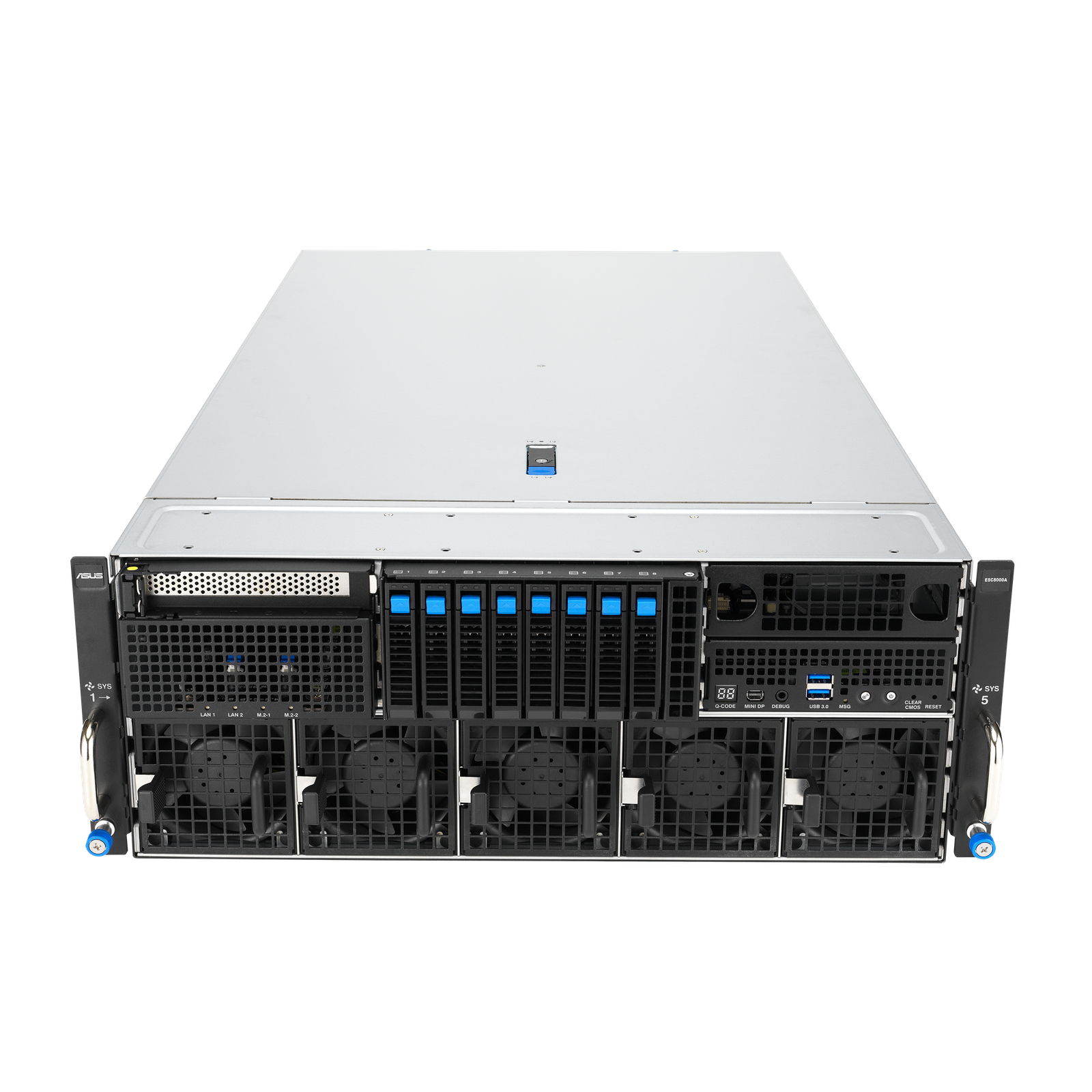 ASUS ESC8000A-E13 — Servidor GPU 4U com Dual AMD EPYC 9005, Suporte a 8 GPUs NVIDIA H200 ou RTX PRO 6000, PCIe 5.0 e DDR5 6400MHz - Imagem 2