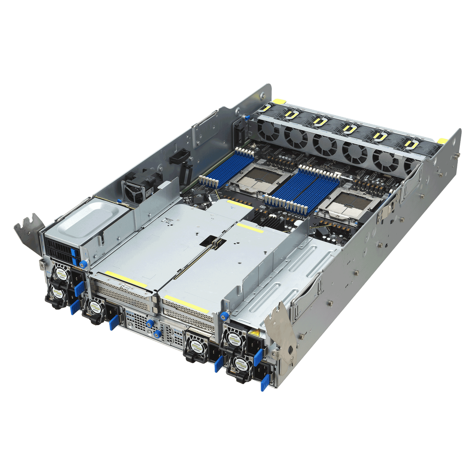 ASUS ESC A8A-E12U – Servidor GPU 7U com 8 AMD Instinct™ MI325X, Dual AMD EPYC™ 9005, 11 PCIe, 24 DIMMs e 10 NVMe - Imagem 14