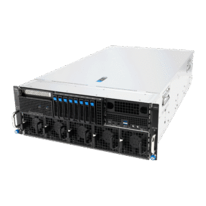 ASUS ESC8000-E12 – Servidor GPU 4U com 8x GPUs NVIDIA H200 / RTX 6000 Blackwell / Intel Gaudi 3, Dual Intel Xeon 6, DDR5 e NVMe PCIe 5.0