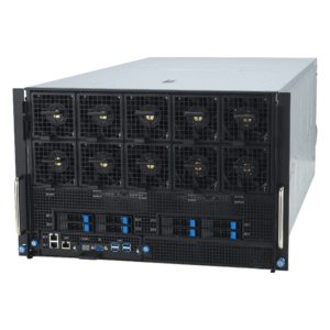 ASUS ESC A8A-E12U – Servidor GPU 7U com 8 AMD Instinct™ MI325X, Dual AMD EPYC™ 9005, 11 PCIe, 24 DIMMs e 10 NVMe