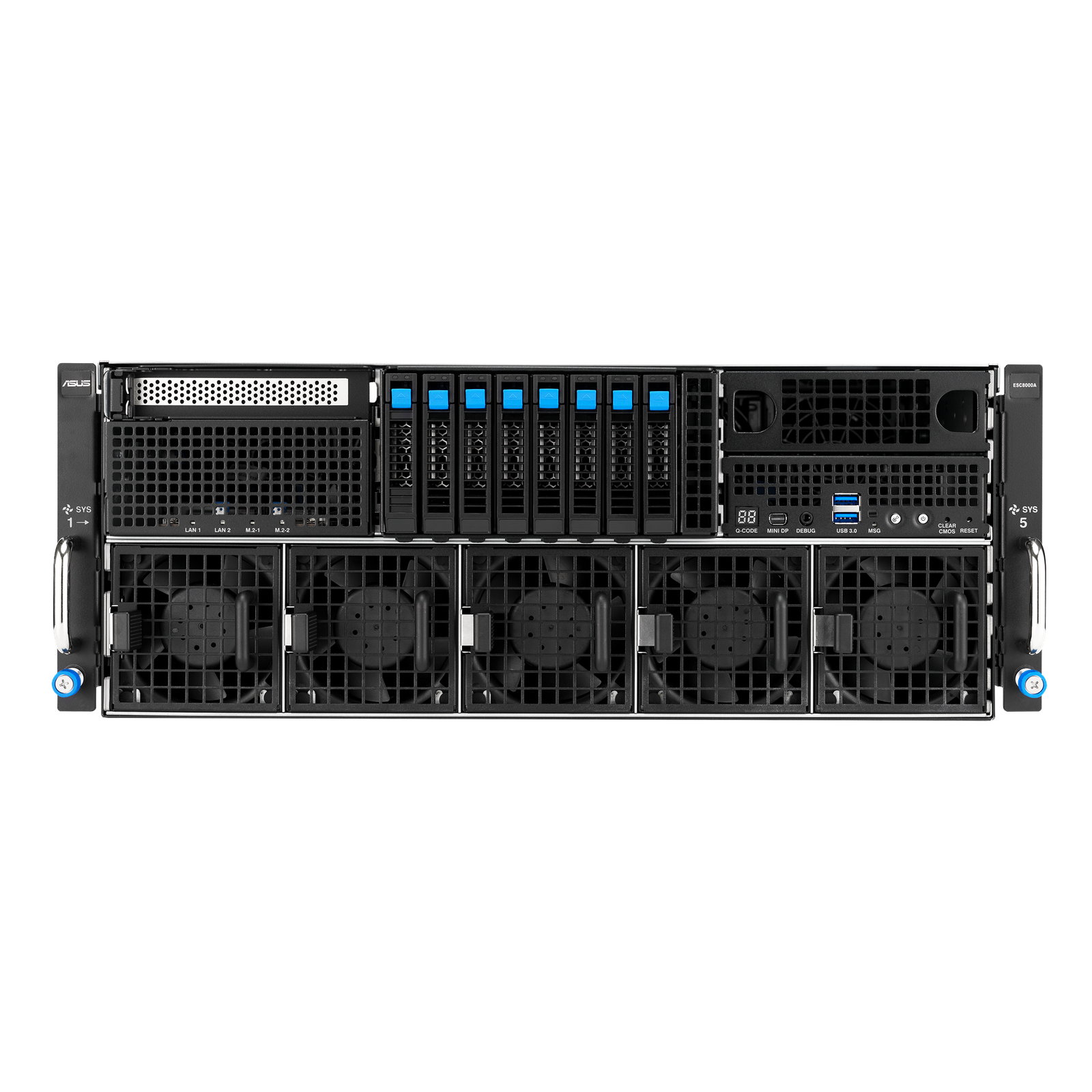 ASUS ESC8000A-E13 — Servidor GPU 4U com Dual AMD EPYC 9005, Suporte a 8 GPUs NVIDIA H200 ou RTX PRO 6000, PCIe 5.0 e DDR5 6400MHz - Imagem 6