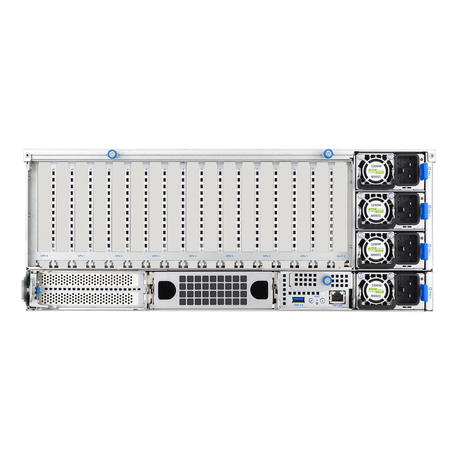 ASUS ESC8000A-E13 — Servidor GPU 4U com Dual AMD EPYC 9005, Suporte a 8 GPUs NVIDIA H200 ou RTX PRO 6000, PCIe 5.0 e DDR5 6400MHz - Imagem 7