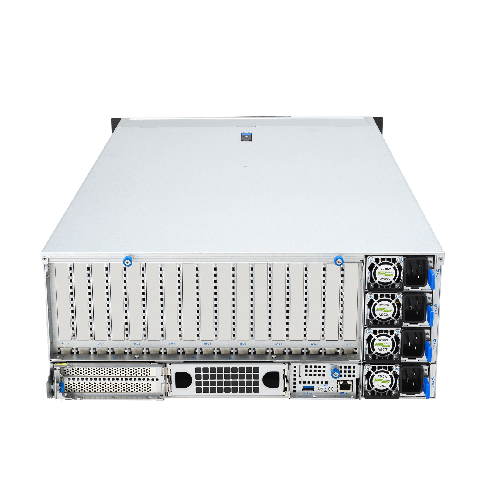 ASUS ESC8000-E12 – Servidor GPU 4U com 8x GPUs NVIDIA H200 / RTX 6000 Blackwell / Intel Gaudi 3, Dual Intel Xeon 6, DDR5 e NVMe PCIe 5.0 - Imagem 9