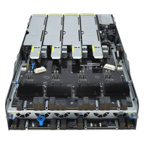 ASUS ESC N8A-E12 — Servidor 7U com 8 GPUs NVIDIA H100, Dual AMD EPYC 9004 e 12 PCIe Gen5 para IA e HPC - Imagem 9