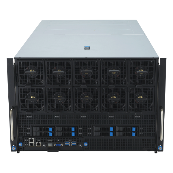 ASUS ESC N8A-E12 — Servidor 7U com 8 GPUs NVIDIA H100, Dual AMD EPYC 9004 e 12 PCIe Gen5 para IA e HPC - Imagem 2