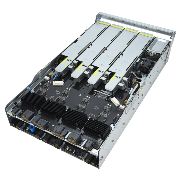 ASUS ESC N8A-E12 — Servidor 7U com 8 GPUs NVIDIA H100, Dual AMD EPYC 9004 e 12 PCIe Gen5 para IA e HPC - Imagem 4