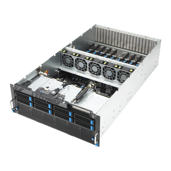 Servidor ASUS ESC8000-E11 – 4U Dual Socket, 5ª Geração Intel Xeon Scalable, até 8 GPUs, PCIe 5.0, NVMe, Fonte 3000W Titanium - Imagem 4