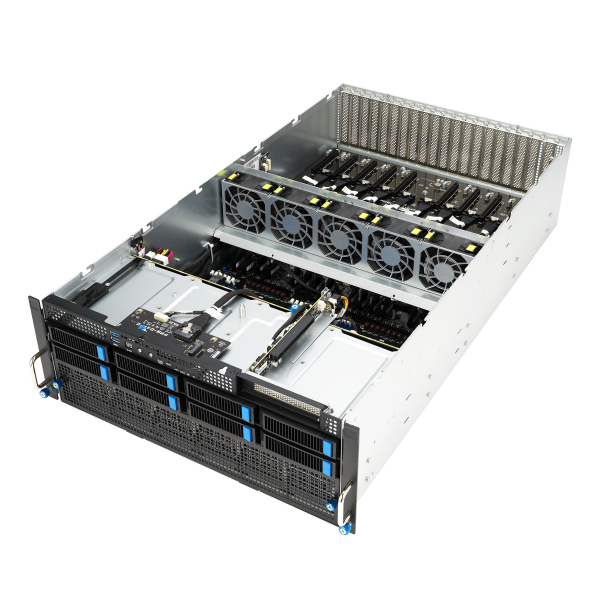 ASUS ESC8000A-E12 – Servidor GPU 4U com AMD EPYC™ 9004, 8 GPUs, DDR5, PCIe 5.0 e Fonte Titanium 3000W - Imagem 4