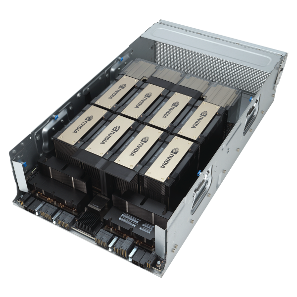 ASUS ESC N8A-E12 — Servidor 7U com 8 GPUs NVIDIA H100, Dual AMD EPYC 9004 e 12 PCIe Gen5 para IA e HPC - Imagem 6