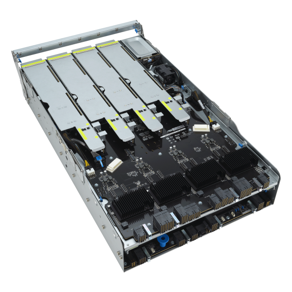 ASUS ESC N8A-E12 — Servidor 7U com 8 GPUs NVIDIA H100, Dual AMD EPYC 9004 e 12 PCIe Gen5 para IA e HPC - Imagem 7