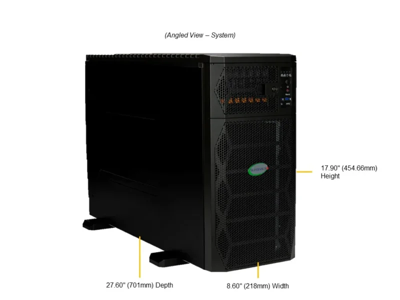 Supermicro SYS-751GE-TNRT - Workstation GPU 5U com Liquid Cooling para IA e HPC - Imagem 2