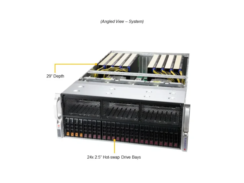 Servidor Supermicro A+ AS-4124GS-TNR+ com Suporte para 8 GPUs, 2x AMD EPYC, até 8TB DDR4 ECC - Imagem 6