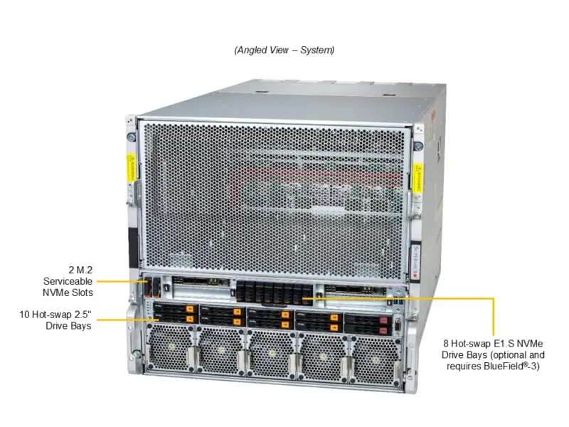 Servidor Supermicro A+ AS-A126GS-TNBR Gold, 8x GPU HGX B200, 2x AMD EPYC, 10U, DDR5 até 6TB - Imagem 6
