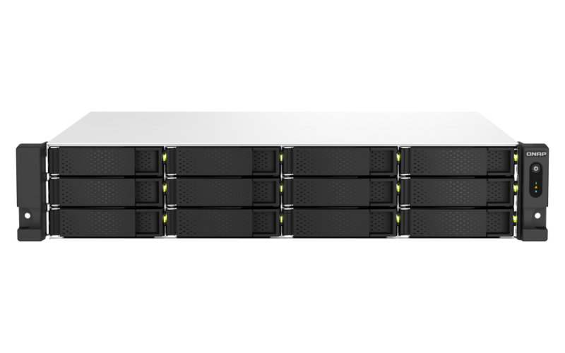 Servidor NAS QNAP TS-1264U-RP Intel Celeron Quad-Core, 12 Baias, 2.5GbE, HDMI 4K, PCIe, Fonte Redundante - Imagem 6