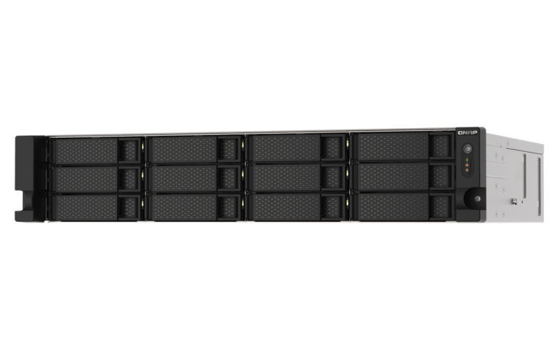 QNAP TS-1273AU-RP-8G NAS 12 Baias Rackmount, AMD Ryzen V1500B, 8GB DDR4, 2x 2.5GbE, Fonte Redundante