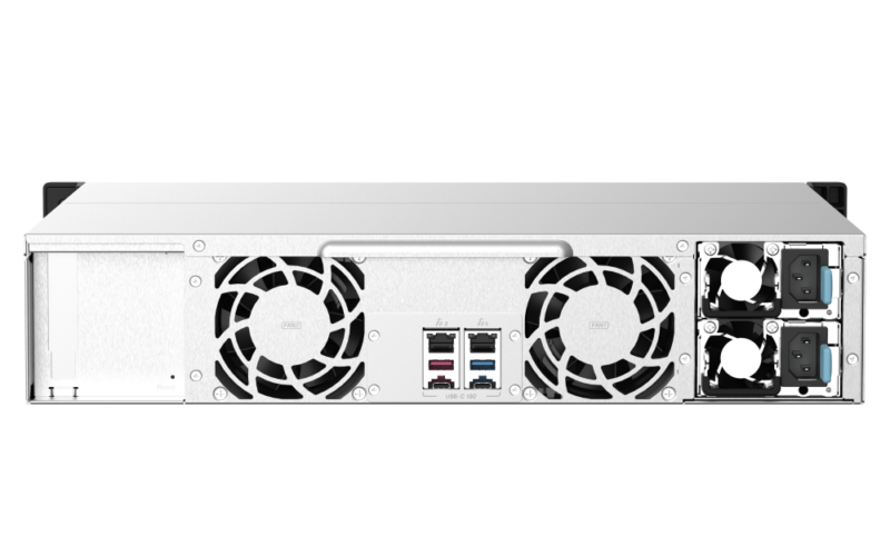 QNAP TS-1273AU-RP-8G NAS 12 Baias Rackmount, AMD Ryzen V1500B, 8GB DDR4, 2x 2.5GbE, Fonte Redundante - Imagem 3