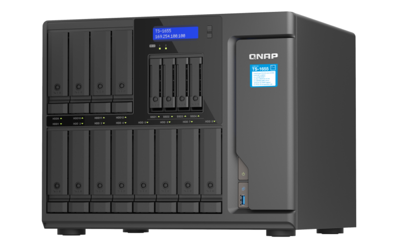 QNAP TS-1655-8G NAS 16 Baias, Intel 8 Núcleos, 2.5GbE, 8GB DDR4