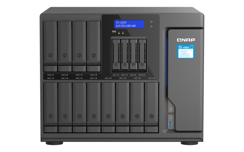 QNAP TS-1655-8G NAS 16 Baias, Intel 8 Núcleos, 2.5GbE, 8GB DDR4 - Imagem 9
