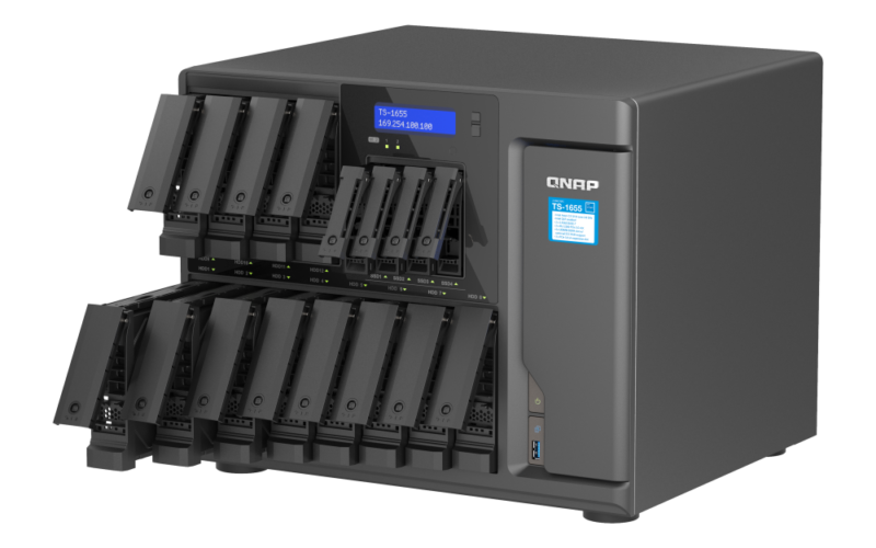 QNAP TS-1655-8G NAS 16 Baias, Intel 8 Núcleos, 2.5GbE, 8GB DDR4 - Imagem 3