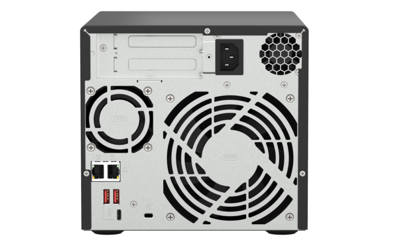 QNAP TS-473A-8G NAS AMD Ryzen V1500B, 4 Baias, 8GB RAM, 2x 2.5GbE, 2x PCIe, M.2 NVMe - Imagem 2