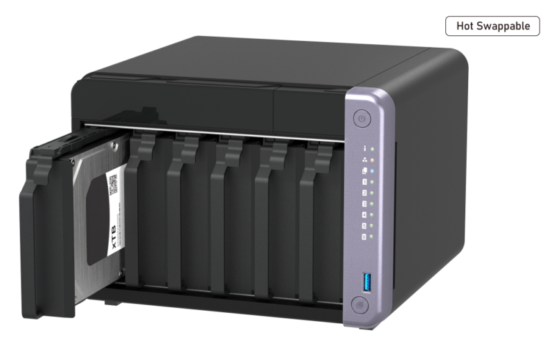 Servidor NAS QNAP TS-632X-4G – 6 Baias, Quad-Core, 4GB RAM, 2x 10GbE SFP+, 2x 2.5GbE - Imagem 3